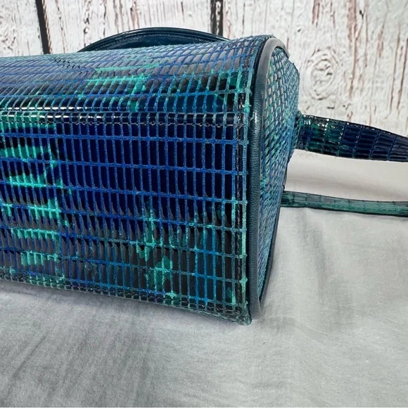 Vintage Stuart Weitzman Snakeskin Leather Spain Structured Shoulder Purse Bag - Picture 15 of 15